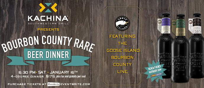 Kachina Hosts Beer Pairing Dinner With Bourbon County Rarities, Jan. 16