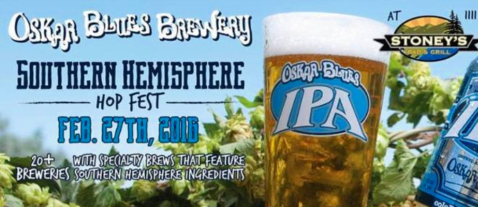 Hit the Southern Hemisphere Hop Fest at Stoney's, Feb. 27