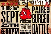 It's A Burger and Beer Battle at Ignite!, Sept 25